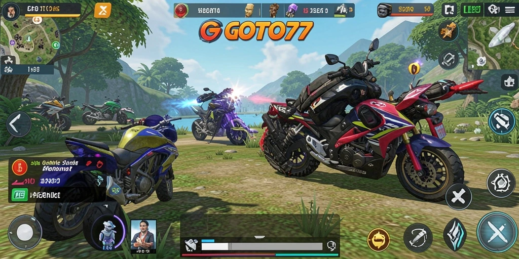 Tampilan menarik dari gameplay GOTO77 yang menggambarkan dunia simulasi.