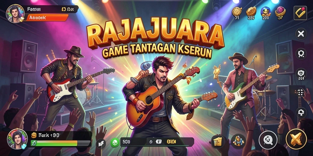 Tampilan gameplay yang intens dan kompetitif dalam RAJAJUARA.