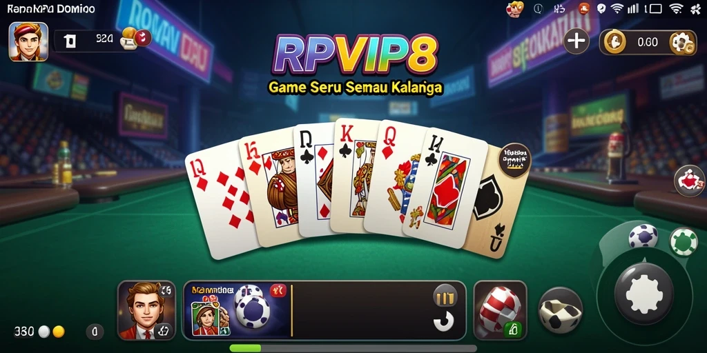 Tampilan menawan dari gameplay seru RPVIP8 di Domino.