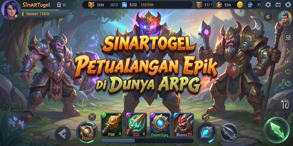 Tampilan epic pertarungan dalam gameplay SINARTOGEL.